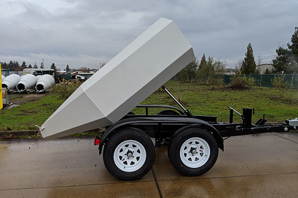 1-yard tub trailer