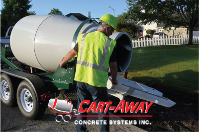 2-yard portable concrete mixer